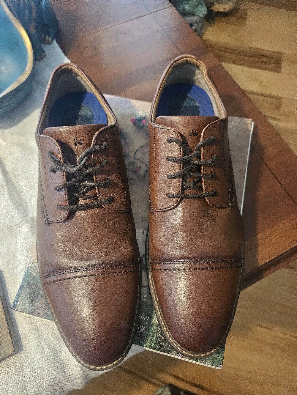 Nunn Bush Westfield Men’s Leather Oxford Dress shoes Cognac Size 11 Classic